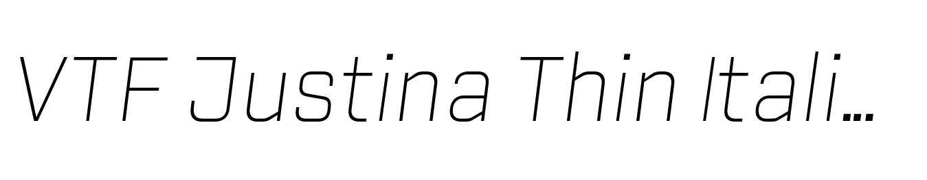 VTF Justina Thin Italic HUM
